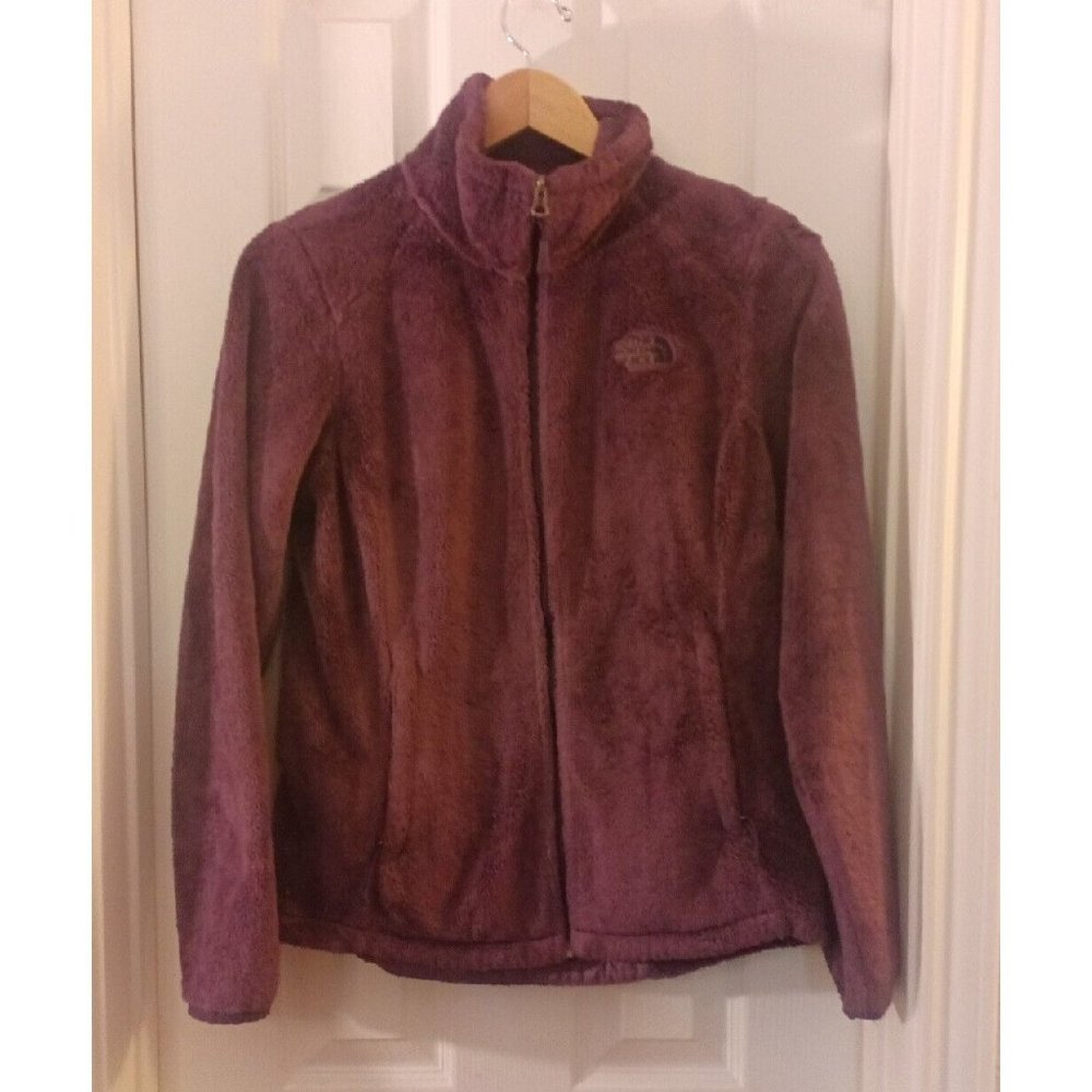 Women's The North Face Emroidered Logo Solid Purple Soft Shell Fleece Jacket Sm